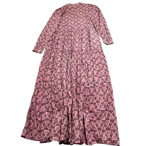 Maria de la Orden Maxi Dress in Purple Geo Print - Picture 5 of 5